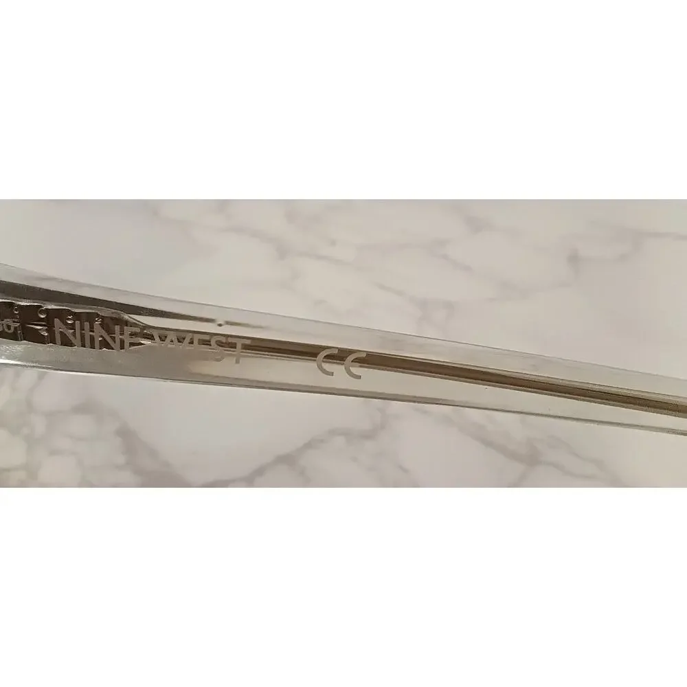 NEW Nine West Womens Clear /‎ Dark Gray Tinted Sunglasses